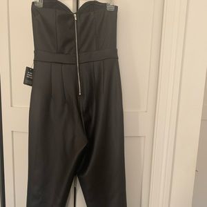 Black pleather jumpsuit